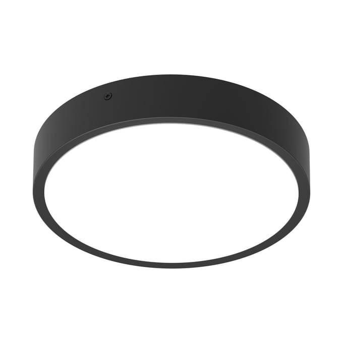 Ledvance - LED Plafondlamp Rond Zwart 10W 1220lm - 830-840 CCT | 262mm - IP65 - Bewegings- en Lichtsensor