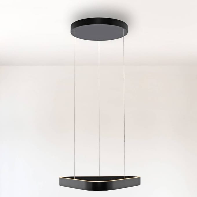 Paul Neuhaus LED hanglamp Q-Stretto, zwart, 60 cm