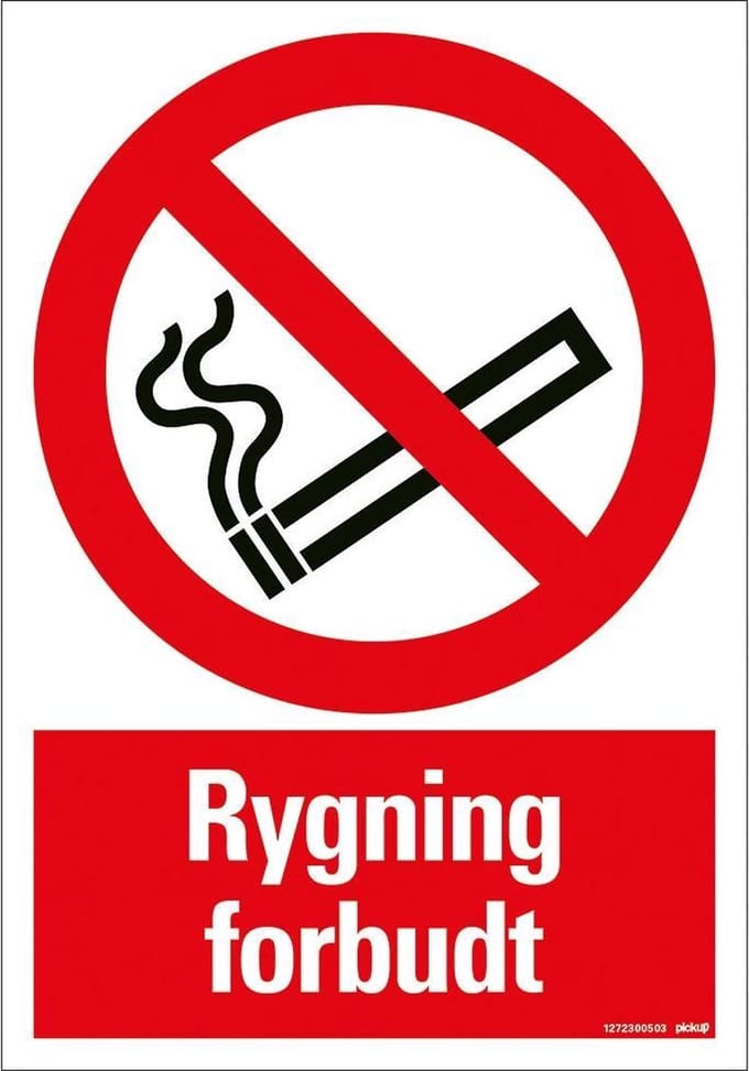 Pickup bord 23x33 cm Combinatie - RYGNING FORBUDT