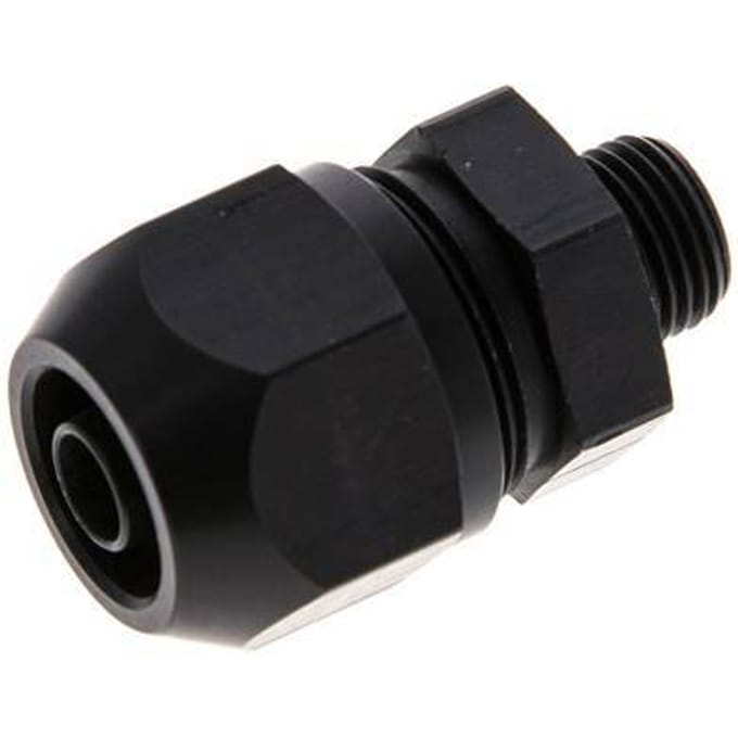 9x6mm & G1/8'' Aluminium Rechte Knelfitting Buitendraad 10bar Kunststof en Polyamide