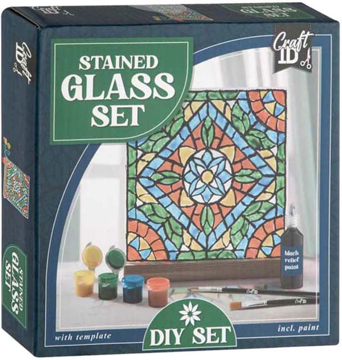 Creative Craft Group glas in lood schilderen set voor kinderen - DIY knutselpakket.