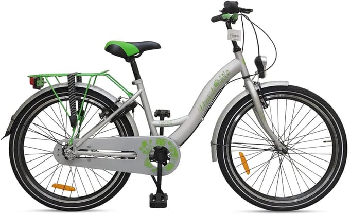 Kinderfiets Uniek 3S 24'' Grijs/Groen