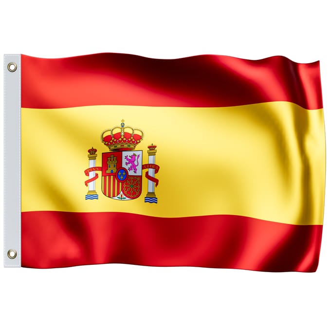 Monzana Vlag Spanje - Metalen Ringen - 150x90cm - Polyester