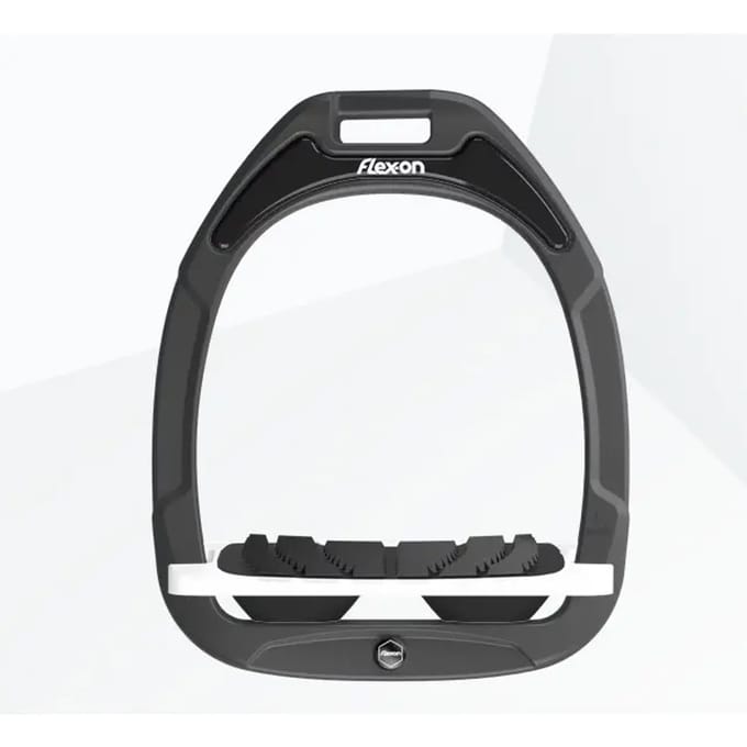 Gekantelde stijgbeugels Grip Antraciet/Wit/Zwart Flex-On Green Composite