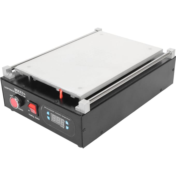 968ZD Scherm Separator Machine 14in 800W Verwarmingsplaat Aluminiumlegering Ingebouwde Vacuümpomp LED black