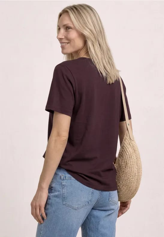 Shirt met ronde hals en foliedetails