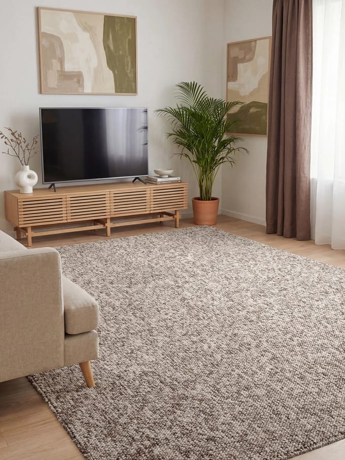 Elle Decoration - Rocco Wol look Vloerkleed - Multi 80x150 cm