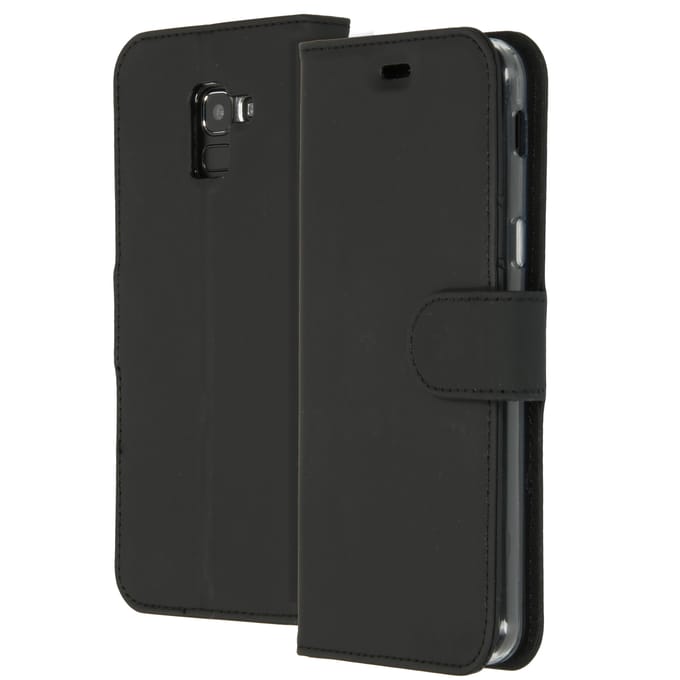 Accezz Hoesje - Geschikt voor Samsung Galaxy J6 - Wallet Softcase Bookcase - Zwart