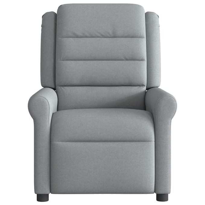 vidaXL - Fauteuil - verstelbaar - stof - lichtgrijs
