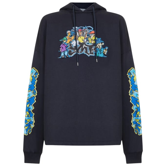 Off-white Graff Pupp Long Skate Hoodie Outerspace