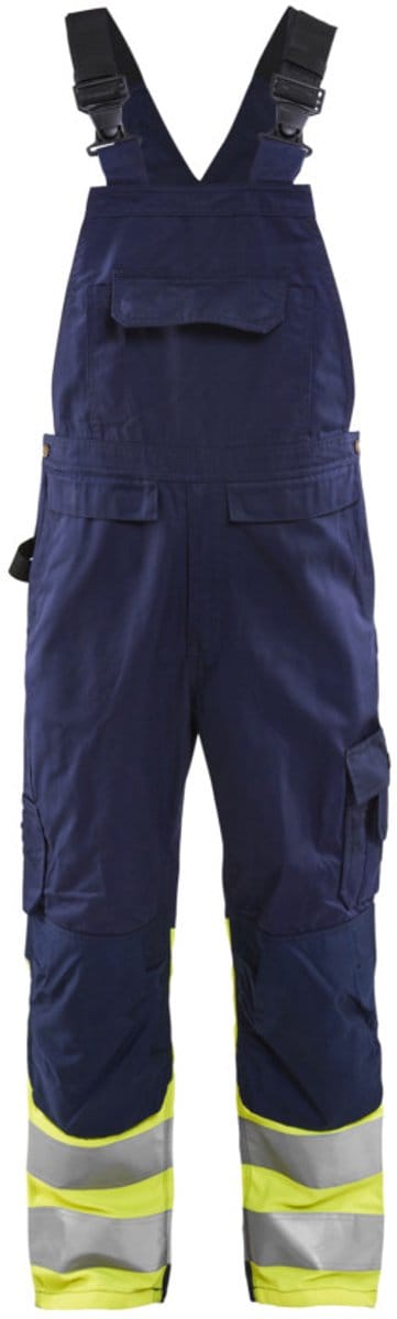 Blaklader High Vis bretelbroek 2662-1800 - Marine/High Vis Geel - D112