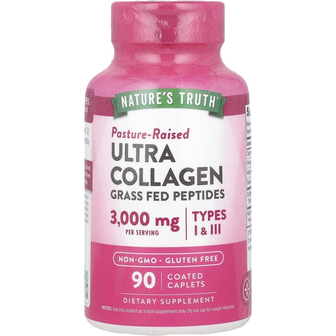 Nature's Truth, Ultra Collageen, Type I & III, 3.000 mg, 90 omhulde tabletten (1.000 mg per tablet)