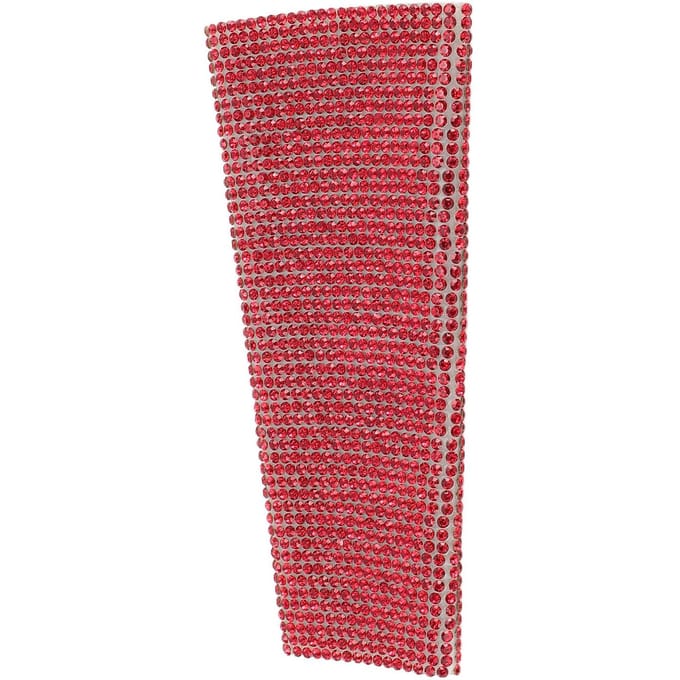 Microfoon Handvat Hoes Glas Glanzend Bling Strass Microfoon Decoratieve Sleeve Wrap voor SM58 rood