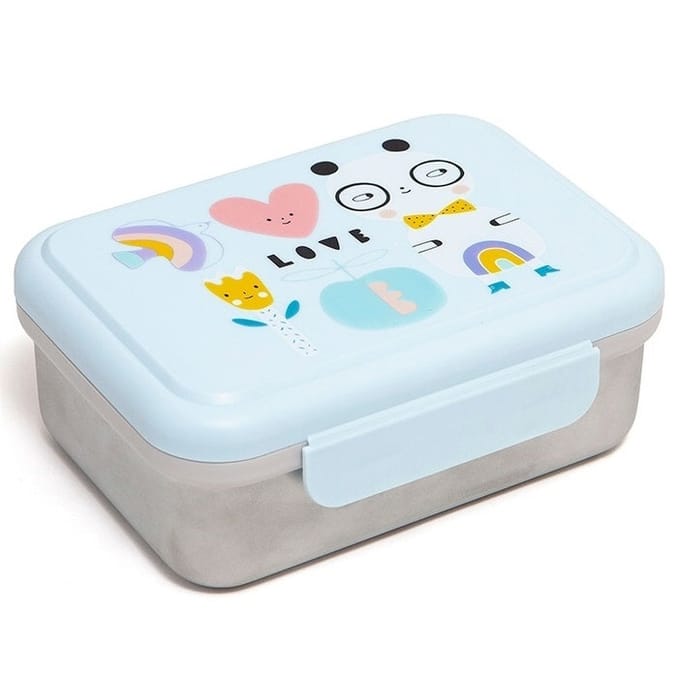 Petit Monkey broodtrommel RVS panda love