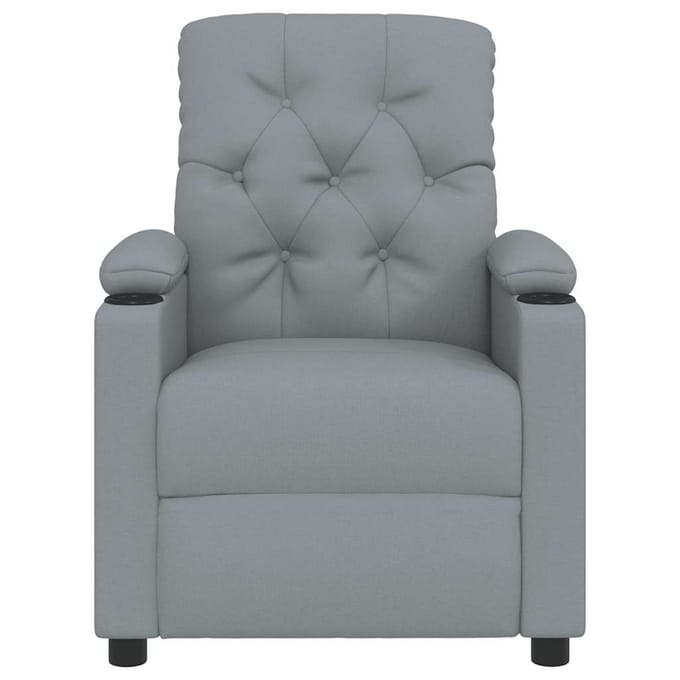 vidaXL - Fauteuil - verstelbaar - stof - lichtgrijs