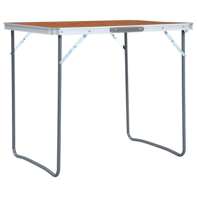 vidaXL - Campingtafel - inklapbaar - met - metalen - frame - 80x60 - cm