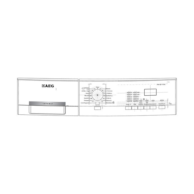 AEG controlepaneel, greeplijst, AEG 140005324011
