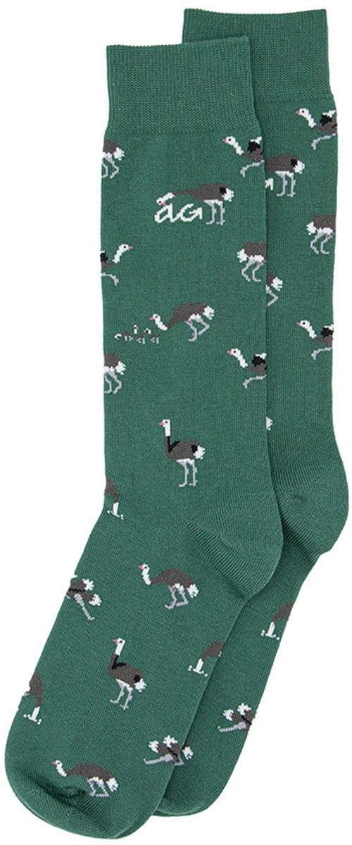 Alfredo Gonzales unisex sokken ostrich groen