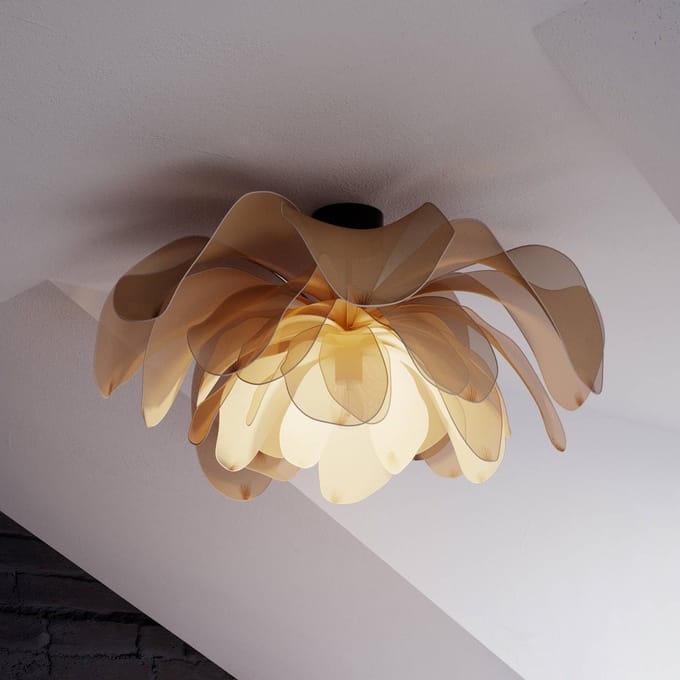 By Rydéns By Rydens plafondlamp Lou Lou, naturel, Ø 80 cm, textiel