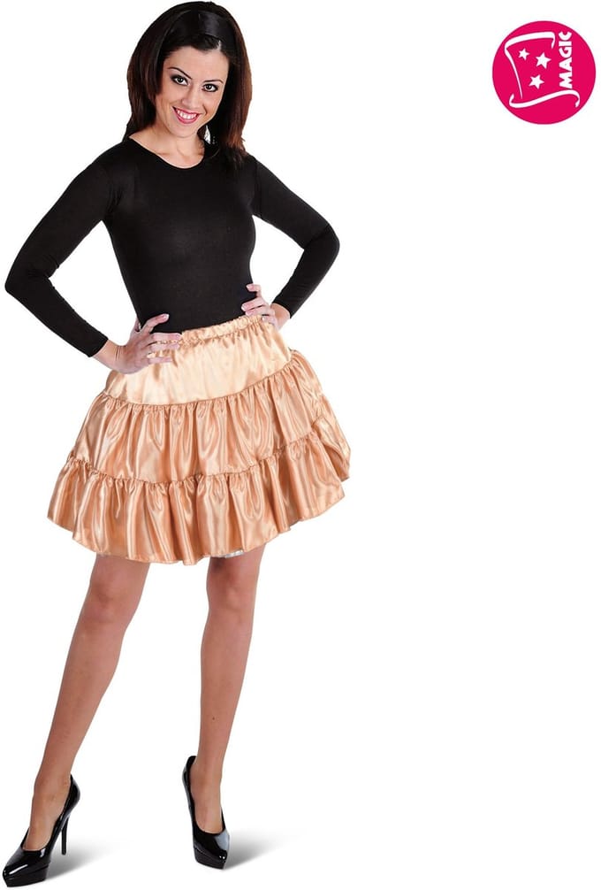 Magic Design Verkleed Rok Dames Satijn Goud Maat S