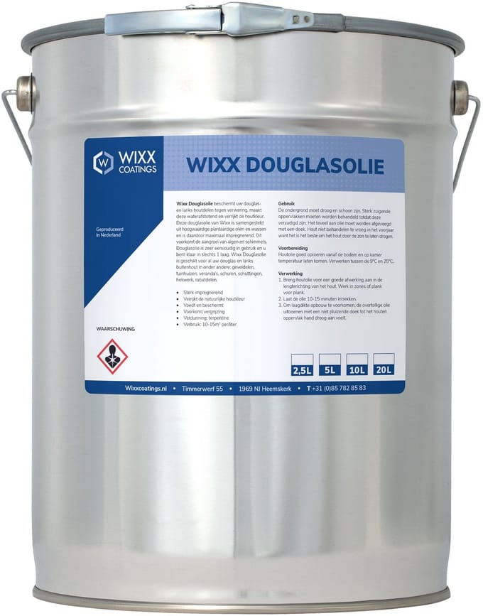Wixx Douglas Olie UV+ - 1L - Zwart