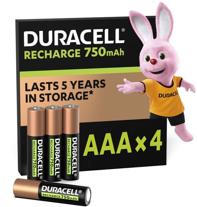 Duracell Oplaadbare Batterijen Plus AAA - 2 x 4 stuks - Voordeelverpakking