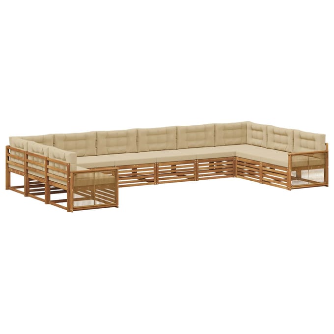 vidaXL - Sofa-Sets - 10 - st - Massief - Acacia - Hout