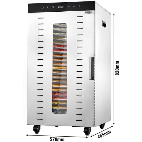 GGM Gastro Dörrgerät / Dörrautomat - mit 24 Ablagen - Edelstahl - 2 kW