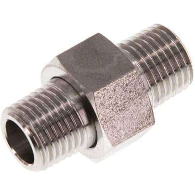 Dubbele Nippel R1/4'' Scheidbaar RVS Conische Dichting 40bar (562,0psi)