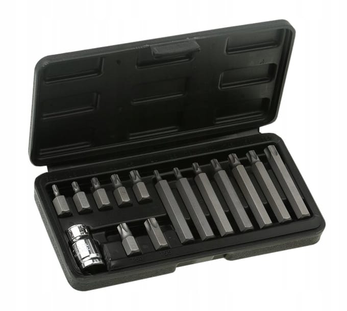 15-delige Torx Doppenset CrV - Professioneel Gereedschap