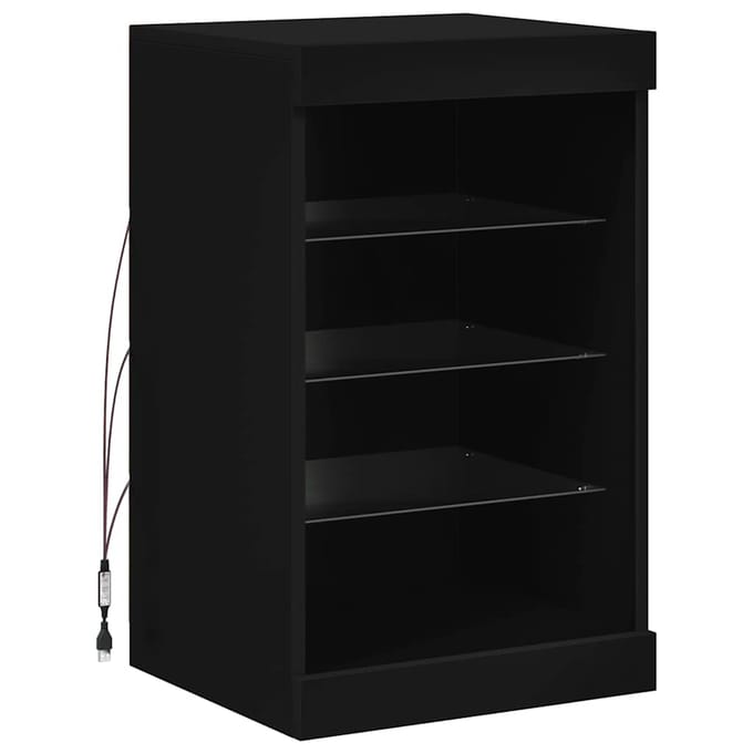 vidaXL - Dressoir - met - LED-verlichting - 41x37x67 - cm - zwart