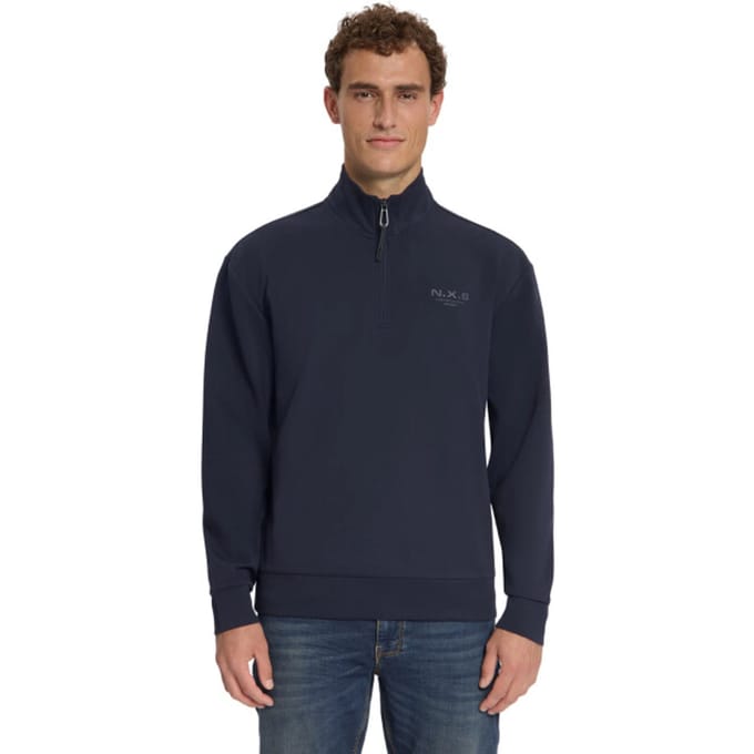 No Excess Sweater half zip dark night