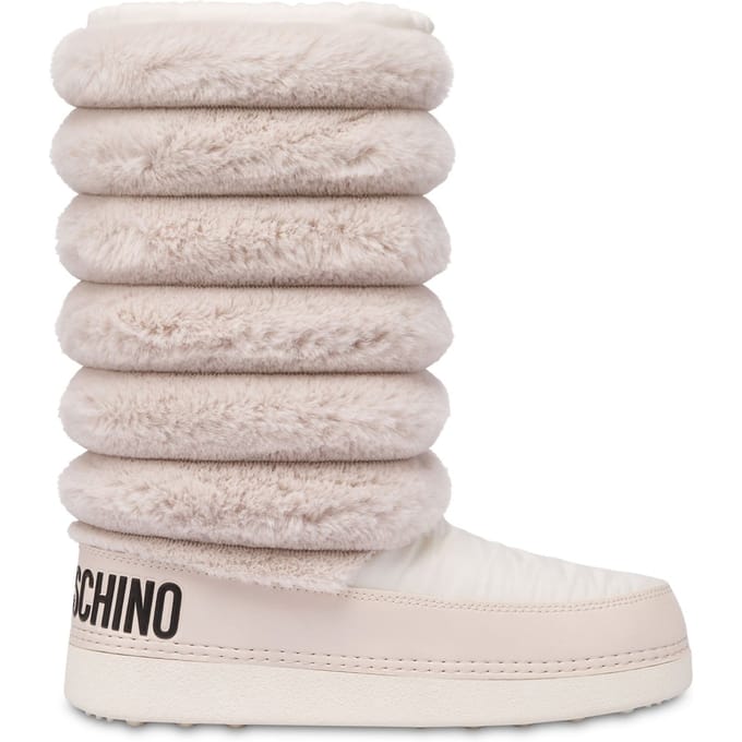 Moschino Snow Boots In Nylon And Soft Fabric White Maat: 37-38 | Laarzen Outlet | Dames | Wit