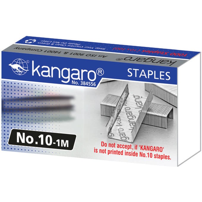 Kangaro nietjes No.10 - lengte 5 mm - RVS - zilver - 1000 stuks