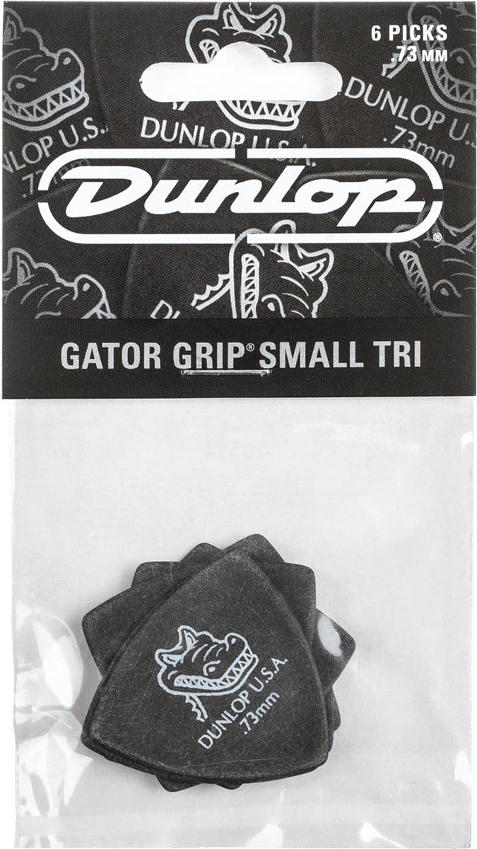 Jim Dunlop Gator Grip - Plectrums - Small Triangle - 0,73 mm - Player's Pack 6 Stuks