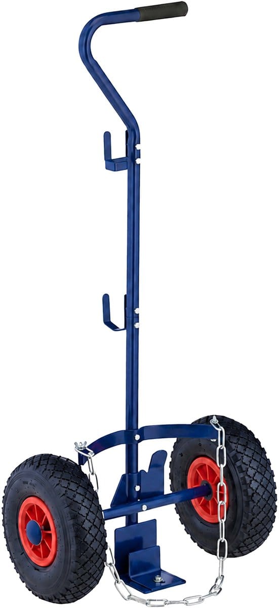Steekwagen gasflessen - tot 3 en 5 kg - staal - blauw