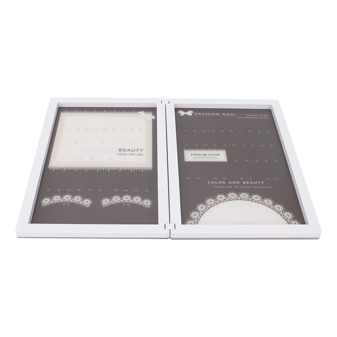 Leeg Nagellakkleurkaart Displayboek Magnetische Sluiting Waterdichte Nail Art Displaydoos white
