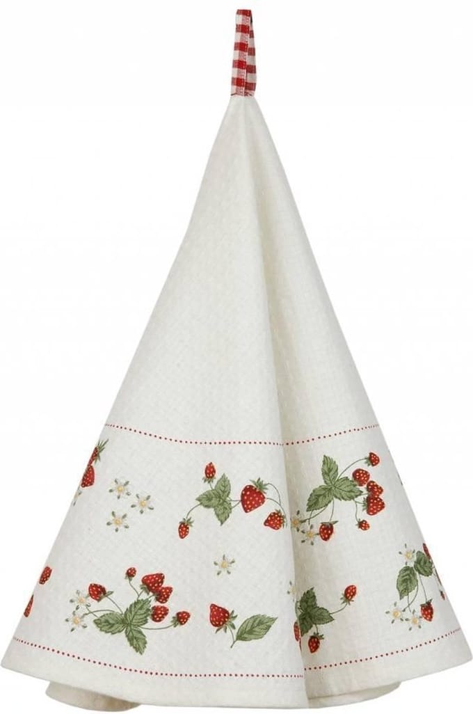 Clayre & Eef Katoenen Keukendoek doorsnede: 80 rood - aardbei - SG48