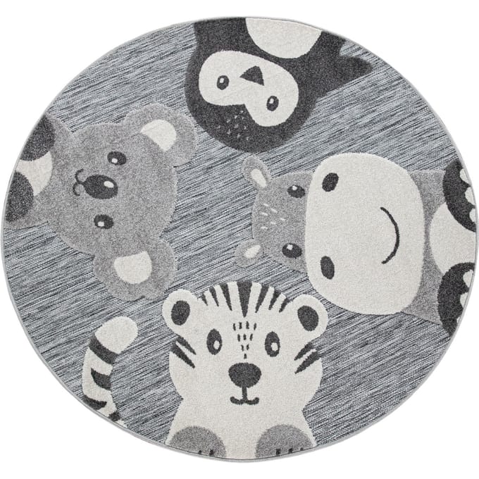 Kinderkleed binnen en buiten Twitara grijs  120 cm rond