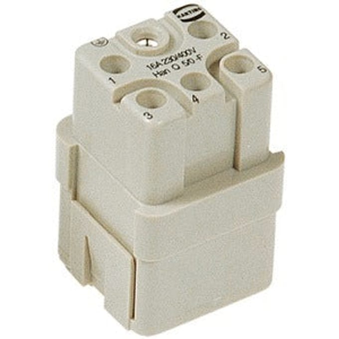 Harting Han Q 5-Pin Vrouwelijke Crimp Invoeg 16A - 09120053101