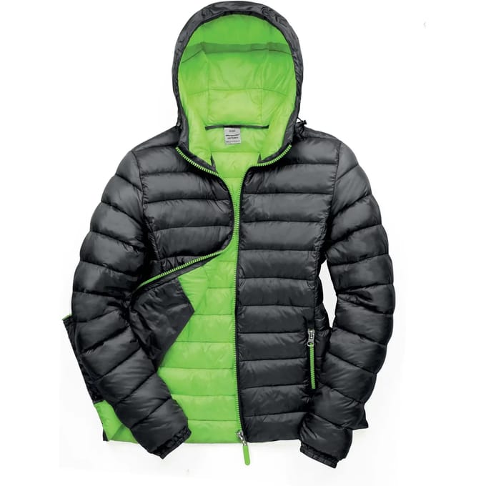 Result Women´s Snow Bird Hooded Jacket RT194F - Black/Lime - L