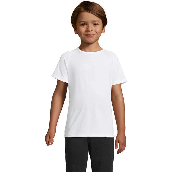 SOLS Kinderen/Kinderen Sportief Raglan T-shirt (Wit)
