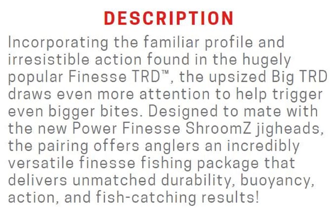 Zman Soft Lure Big TRD 4 Inch 6/Pack Zwart Blauwe Flake (4103)