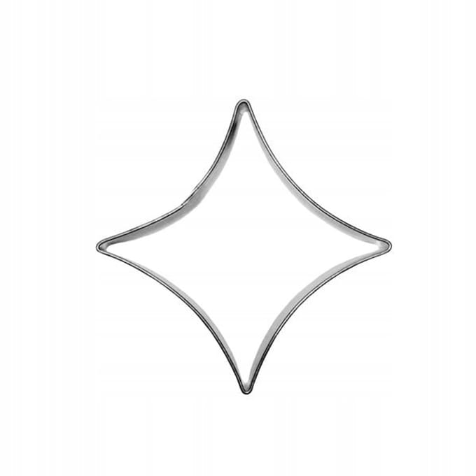 Koekjesblik Ster/Vierkant 6,2 cm - Metaal - Kerstdienbladen