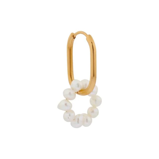 Label Kiki Oval pearl hoop