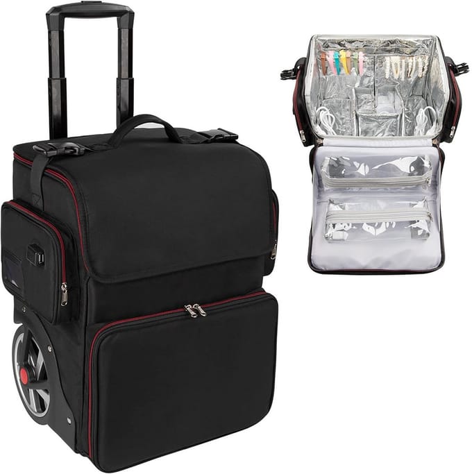 Kapperskoffer - Kapperstas - Visagie - Cosmetica Organizer - Zwart
