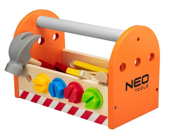 NEO - speelgoed gereedschapsset - hout - 22 delig - 3+