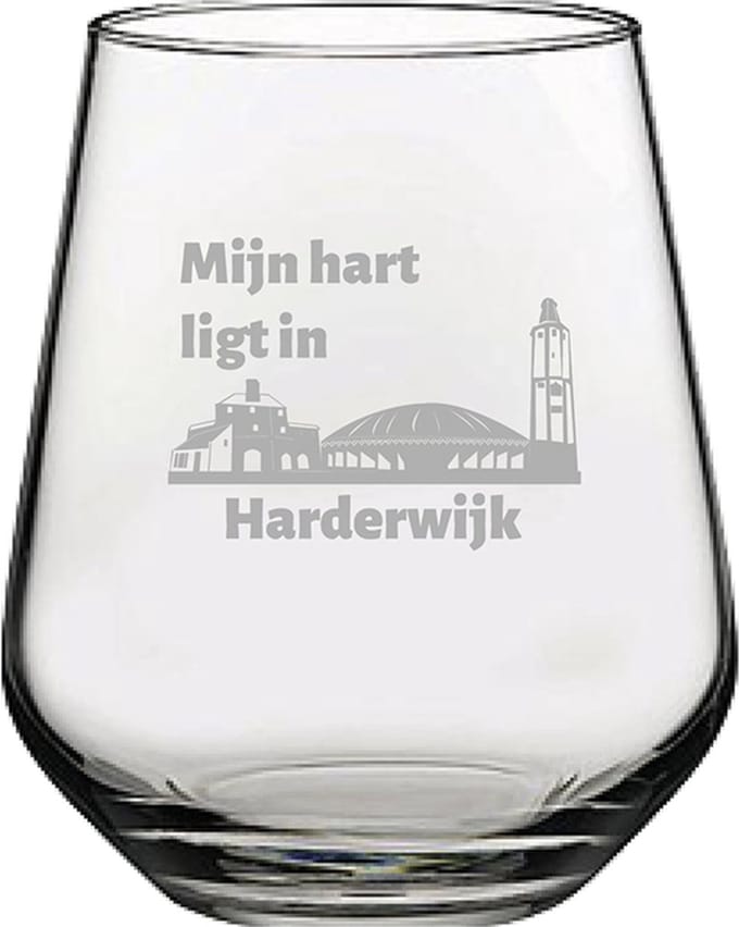 Gegraveerde Drinkglas 42,5cl Harderwijk