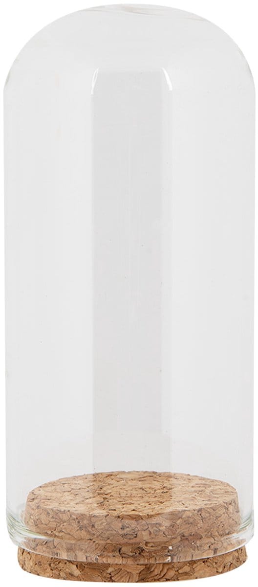 Clayre & Eef Glazen Stolp Ø 5x10 cm Transparant Glas