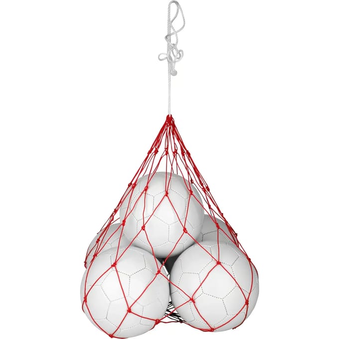 Ballennet voor 5 ballen - Rood/Wit